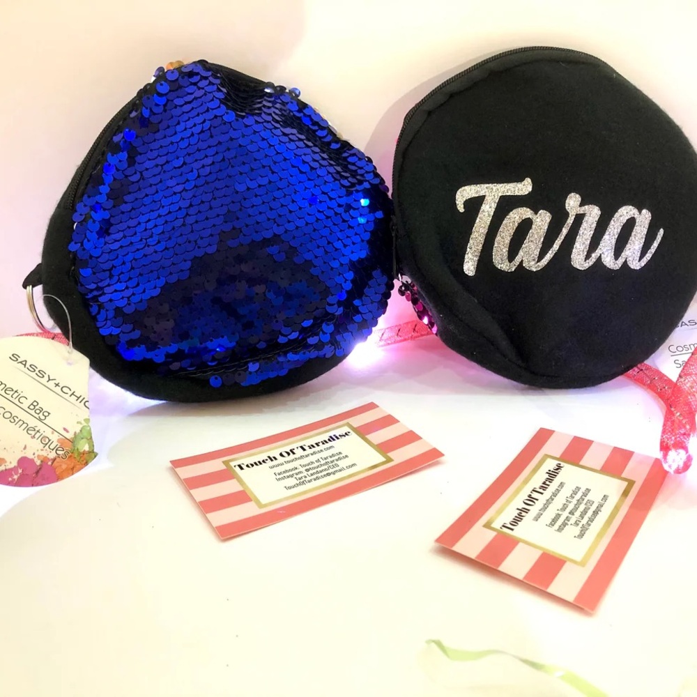 Sequin Cosmetic Bag / Personalized